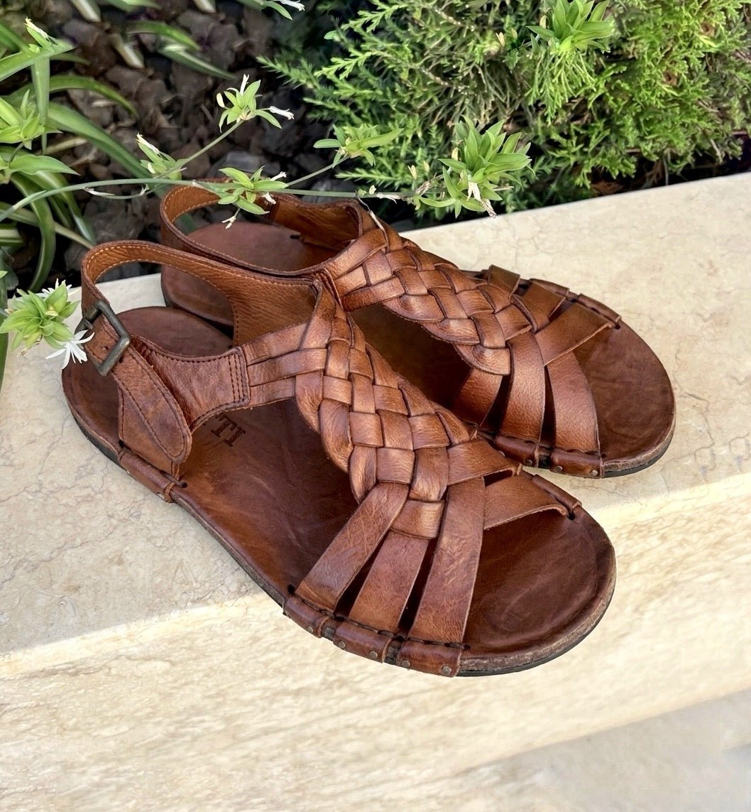 Bubetti 3456 Kork Patina rem sandal med flet