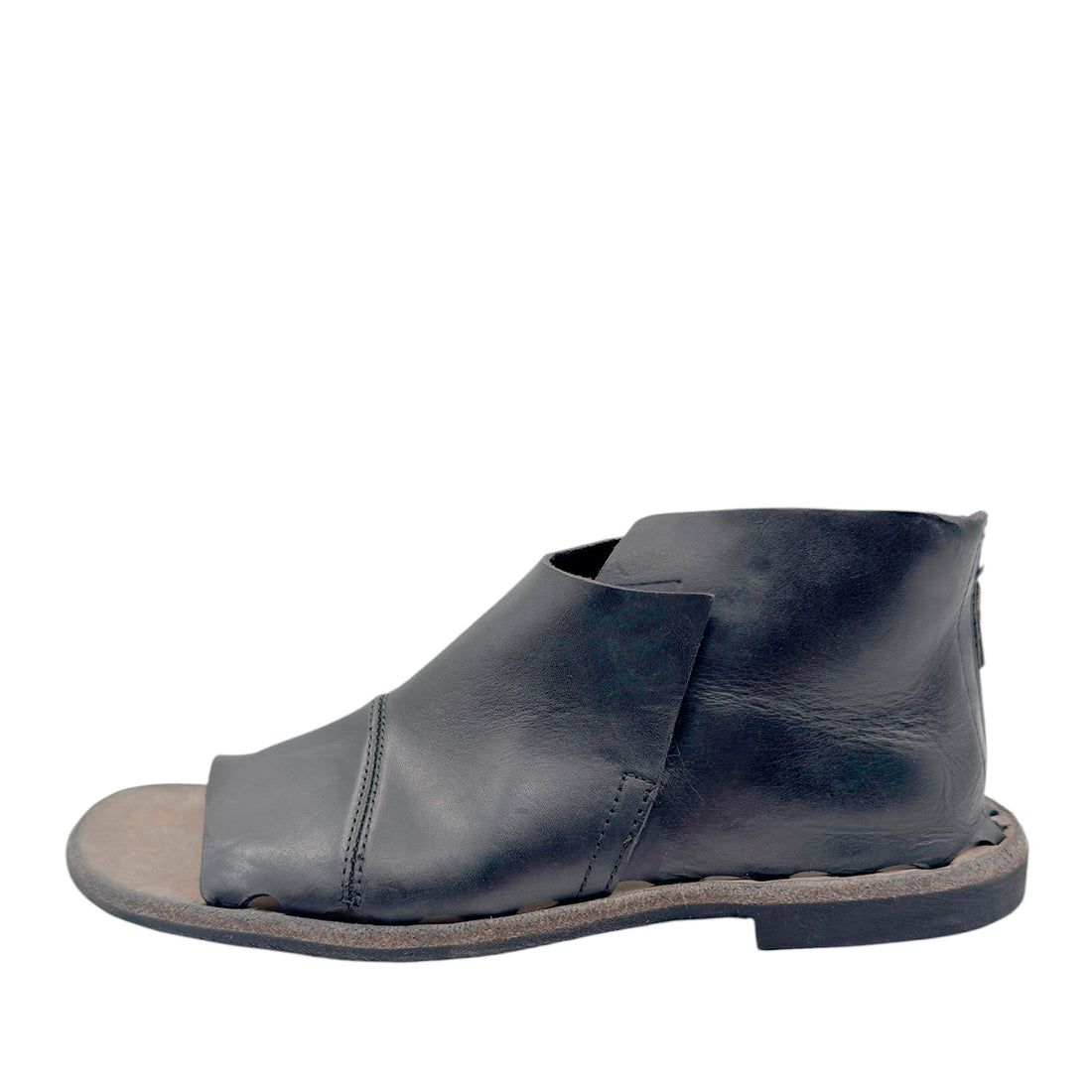 Bubetti 3507 sort gladiator sandal med lynlås bag