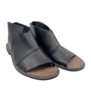 Bubetti 3507 sort gladiator sandal med lynlås bag