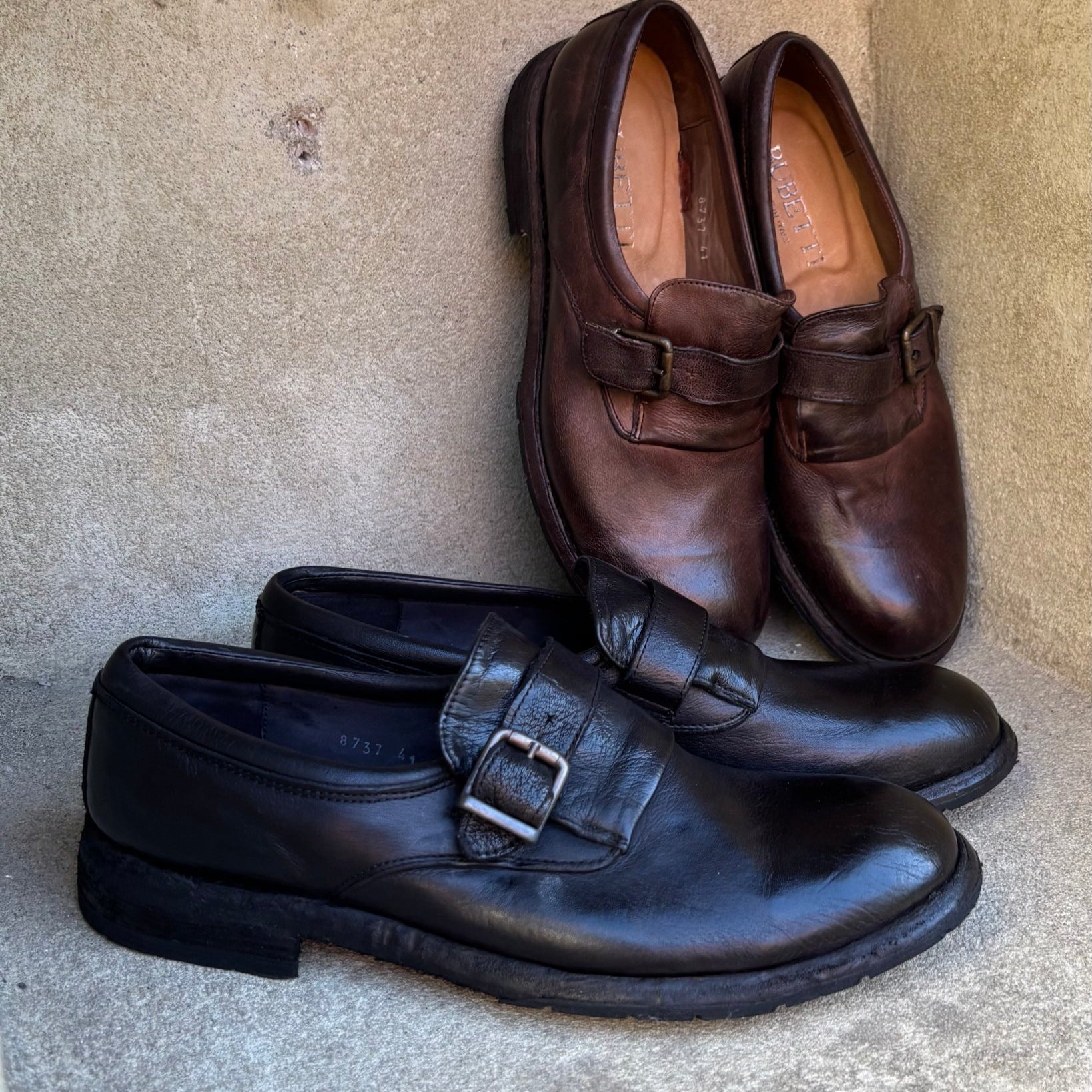 Bubetti 8737 monk shoe hasselnød patina herre