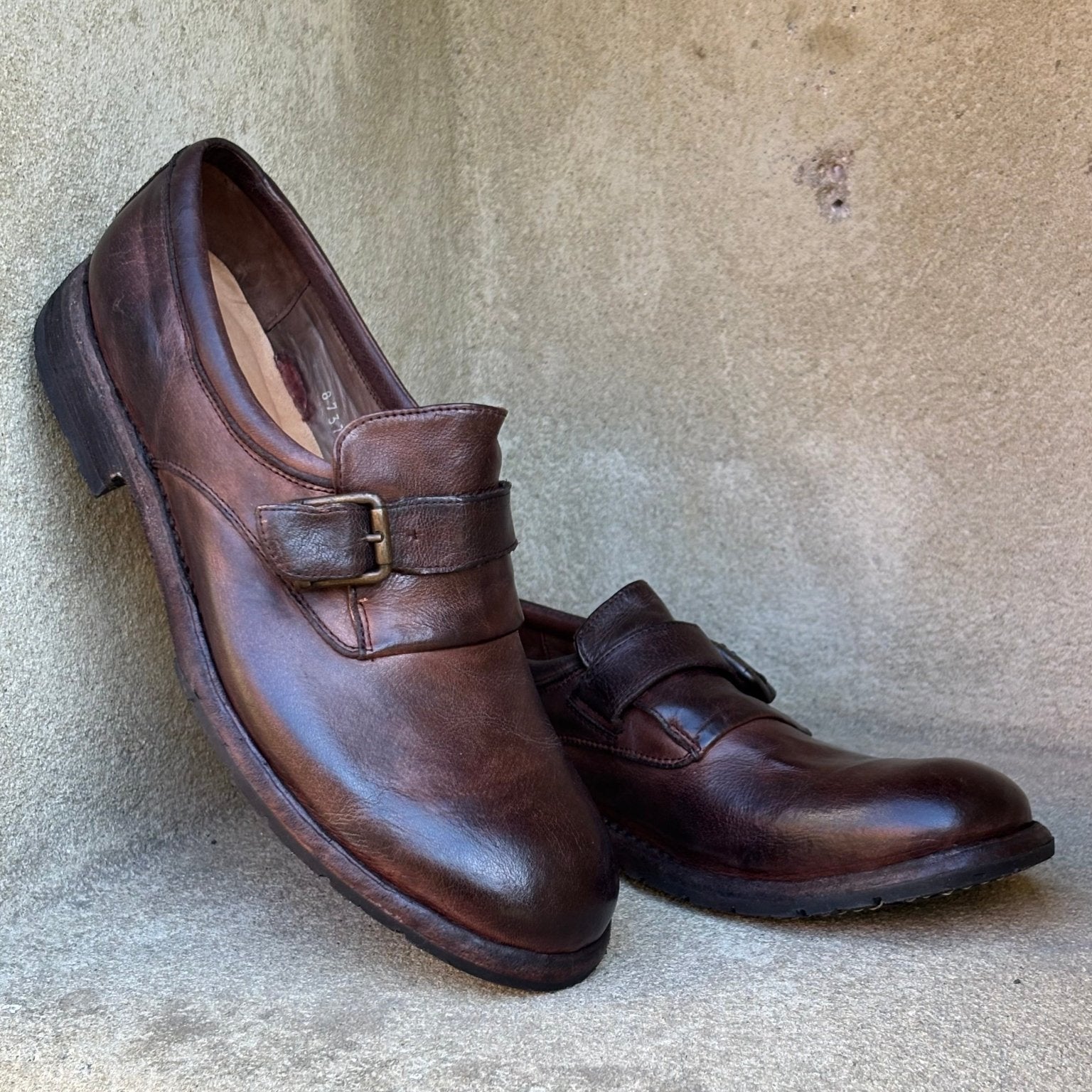 Bubetti 8737 monk shoe hasselnød patina herre