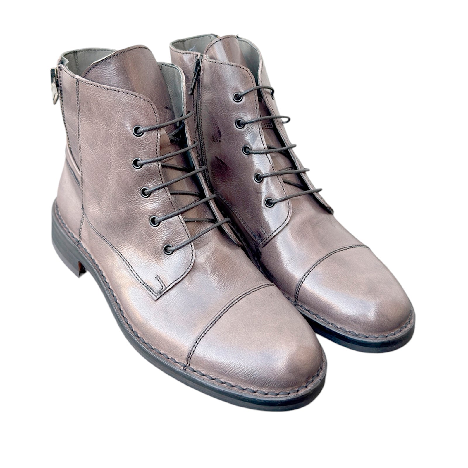 Bubetti 9640 Grå Snørestøvle med indvendig lynlås