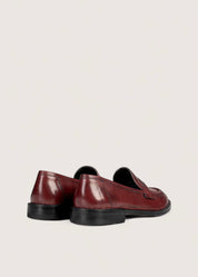 Bubetti 9748 Bordeaux Klassisk loafer med dekorative skind detaljer