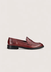 Bubetti 9748 Bordeaux Klassisk loafer med dekorative skind detaljer