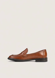 Bubetti 9748 cognac klassisk loafer med dekorative skind detaljer