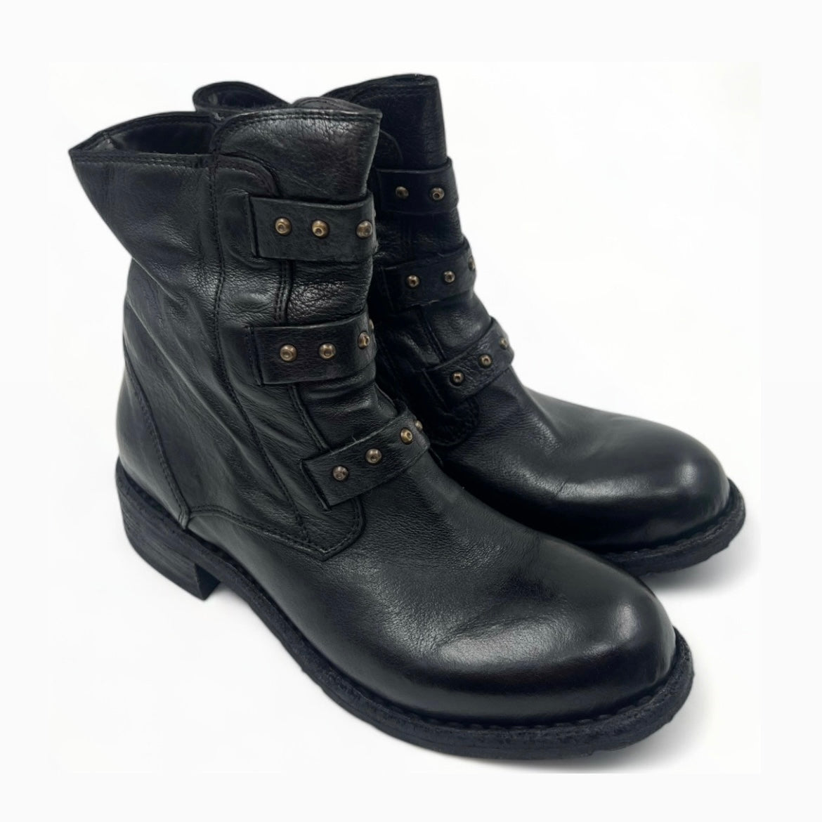 Bubetti 9828 sort dame støvle med nitter