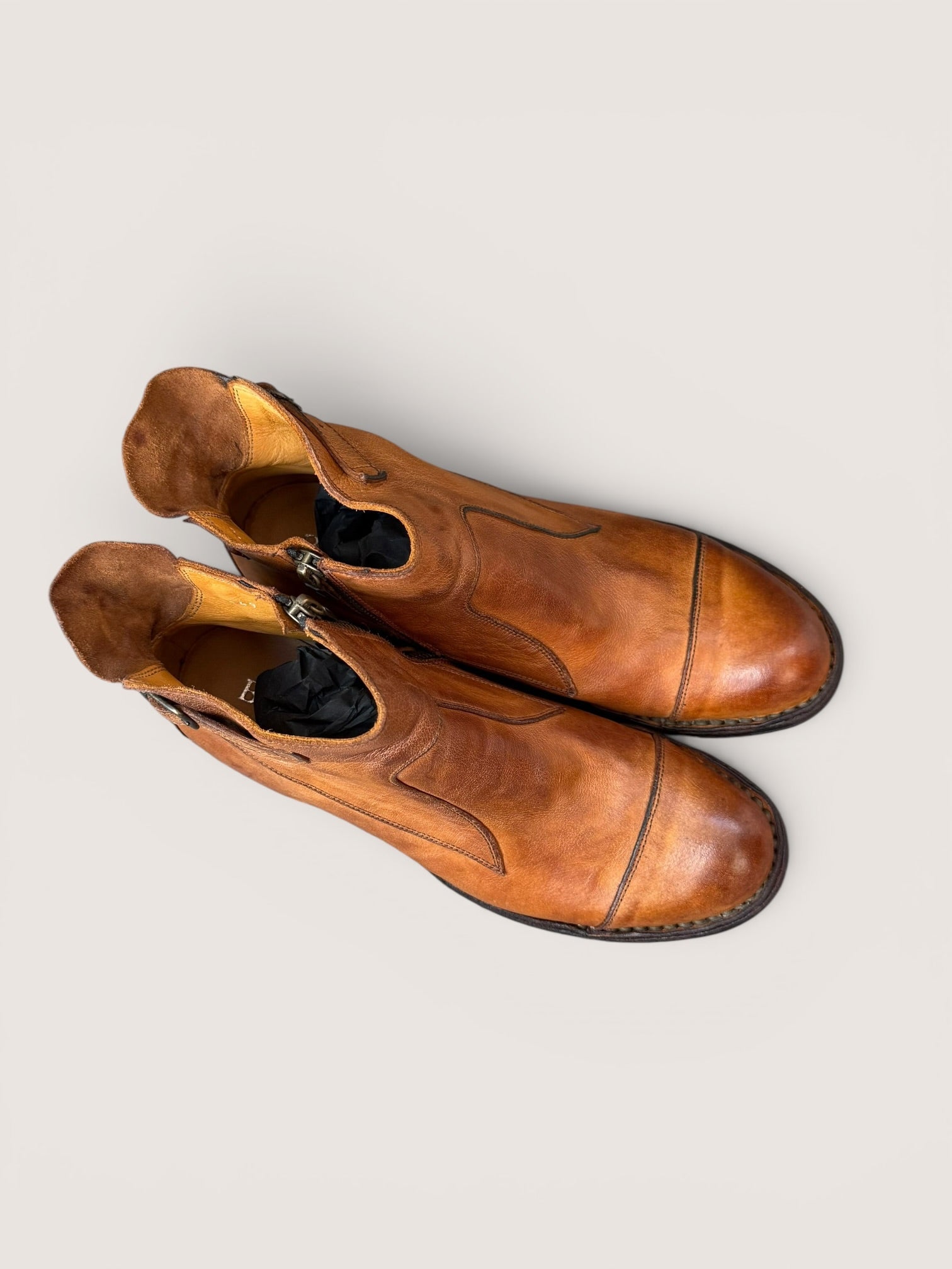 Bubetti 9849 Lux cognac vasket støvle med spænde