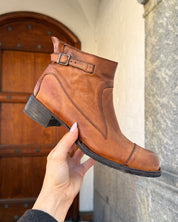 Bubetti 9849 Lux cognac vasket støvle med spænde