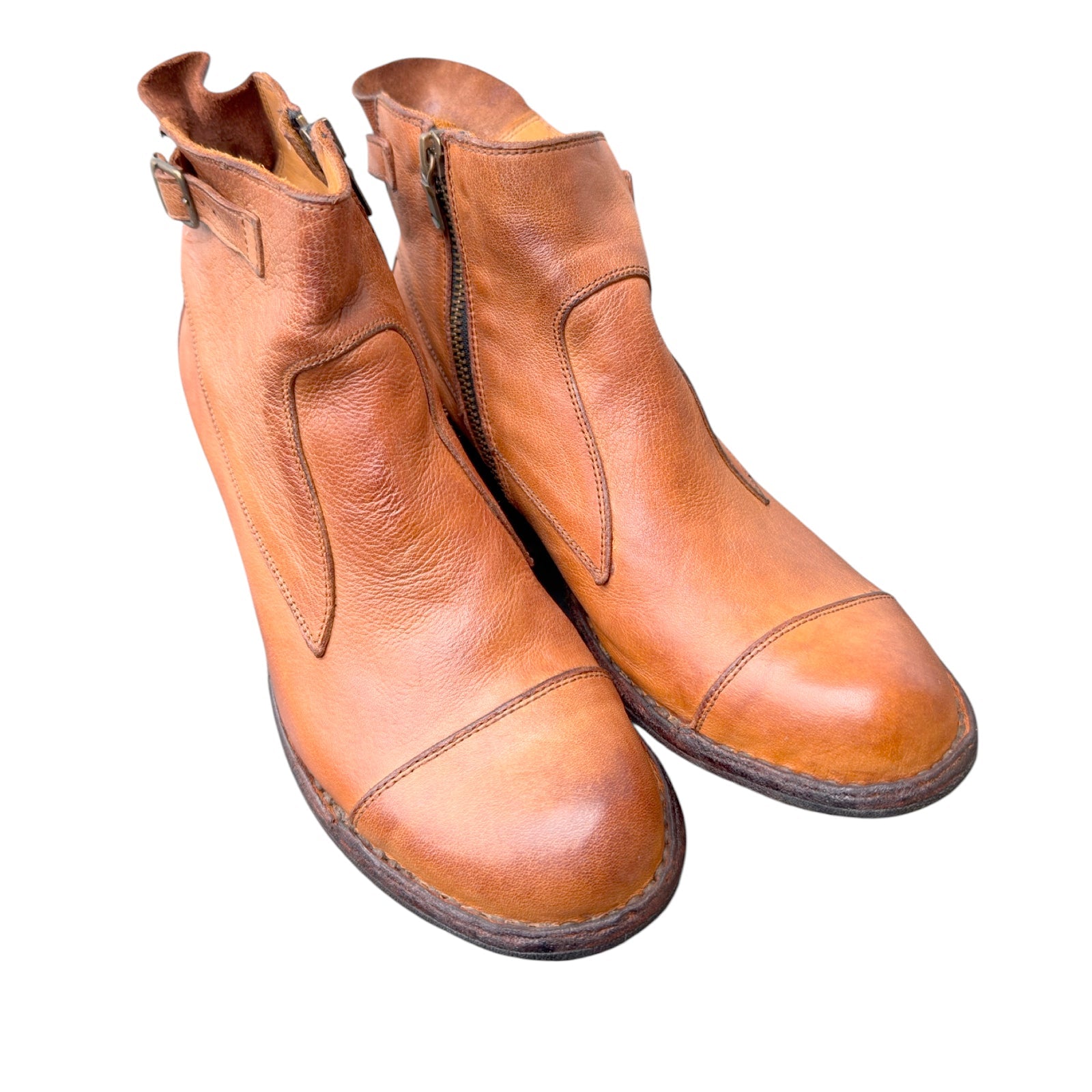 Bubetti 9849 Lux cognac vasket støvle med spænde