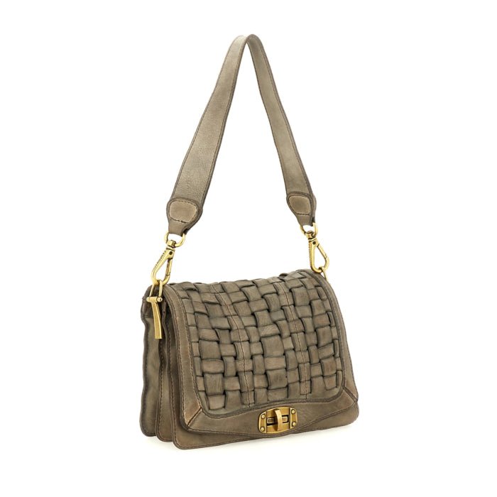 Campomaggi Perla flettet crosbody taske cement C038610ND X2273 C0552