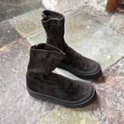 Lofina 10380 mørkbrun boot I camoscio stretch