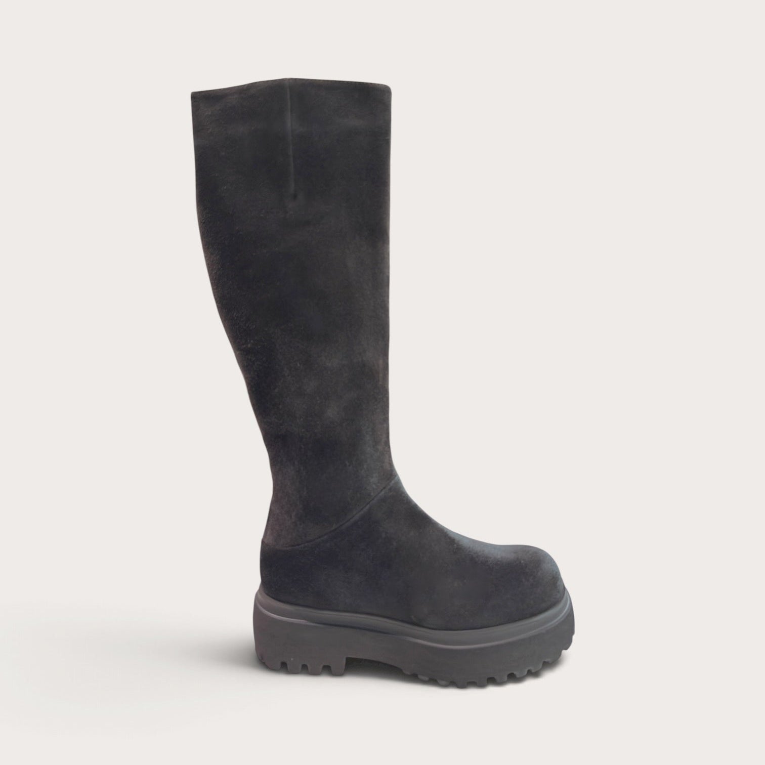 Lofina 10462 lang mørk brun støvle