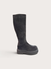 Lofina 10462 lang mørk brun støvle