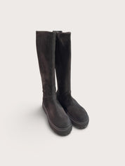 Lofina 10462 lang mørk brun støvle