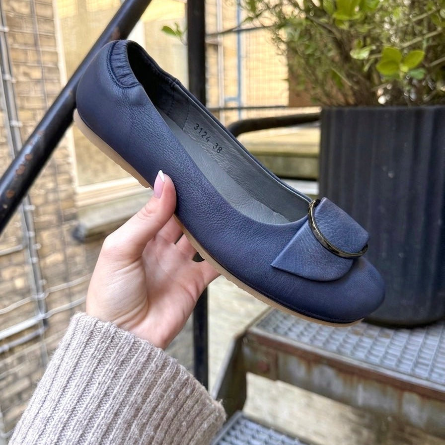 Lofina 3124NF dame nautica blå ballerina