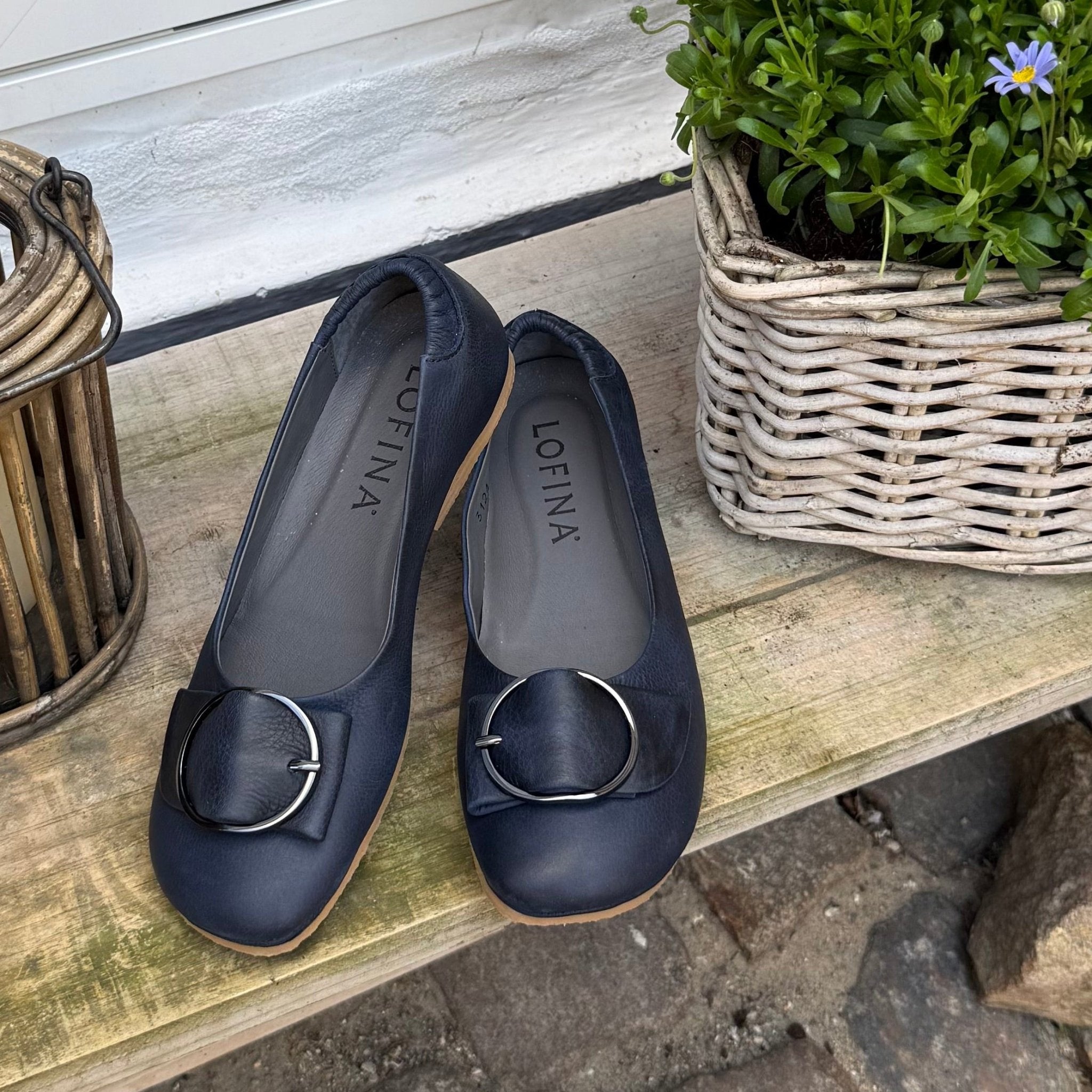 Lofina 3124NF dame nautica blå ballerina
