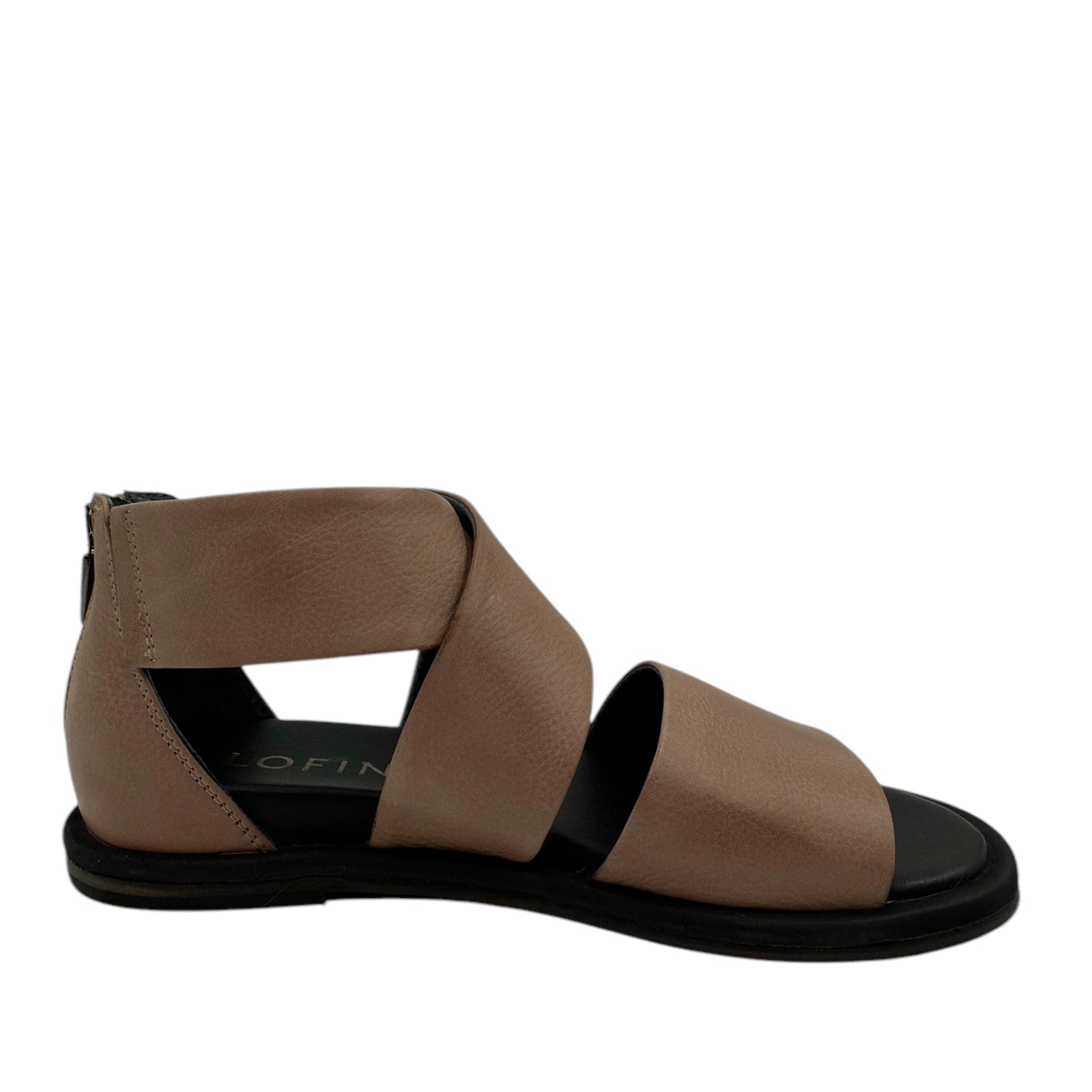 Lofina 5005 Taupe flad krydsremssandal