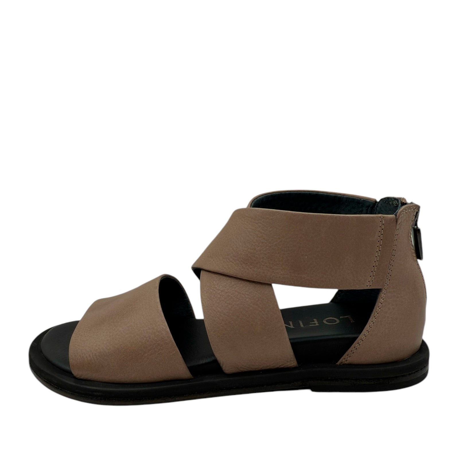 Lofina 5005 Taupe flad krydsremssandal