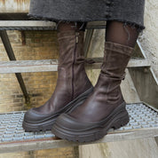 Lofina 6328 Støvle med stretchskaft Brun