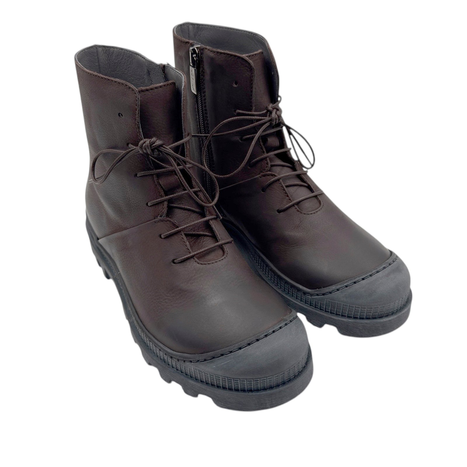 Lofina I6 - 965 cholate mørkebrun Dame Snørestøvle i Skind