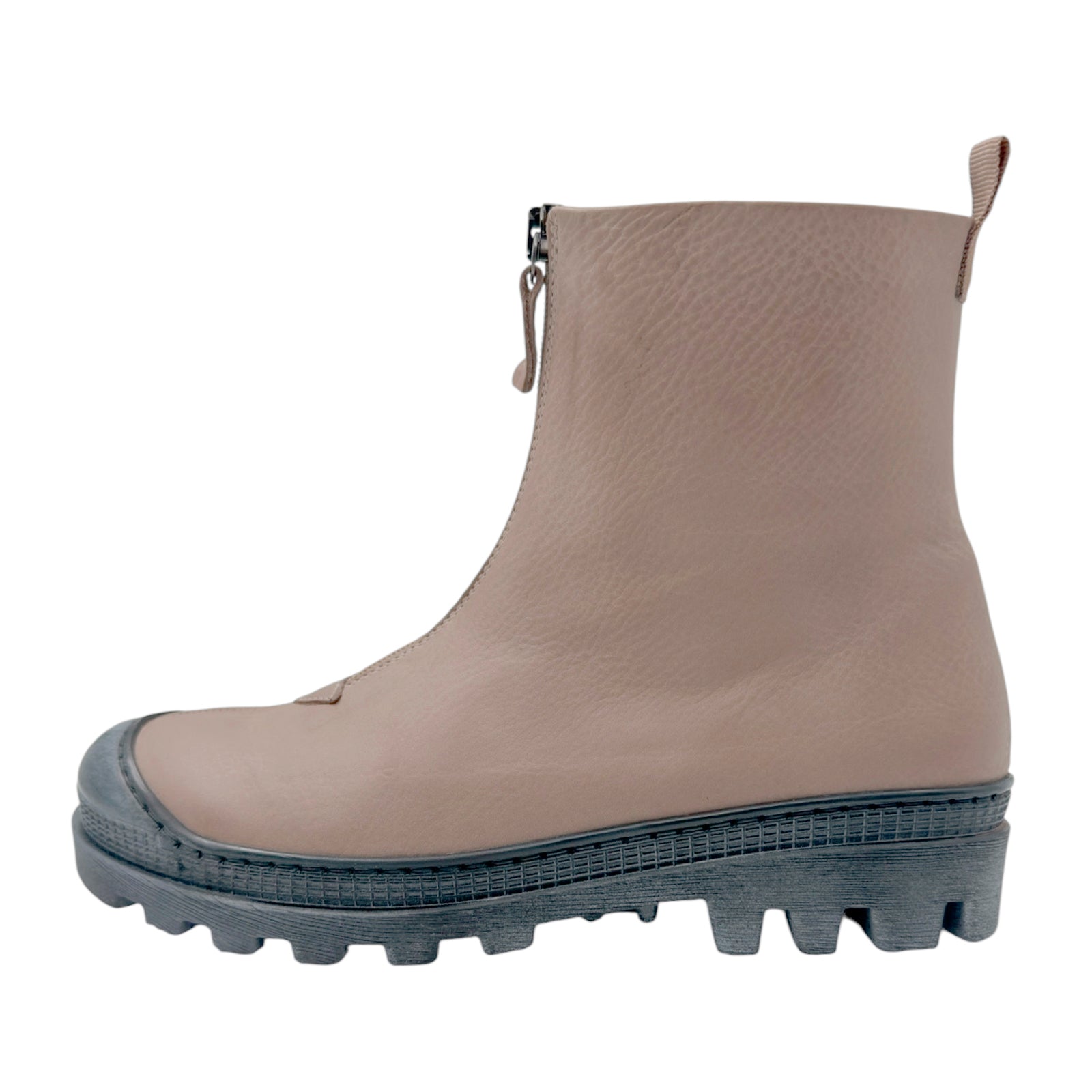 Lofina I6 - 967 Lys Beige Damestøvle med Lynlås over Vrist