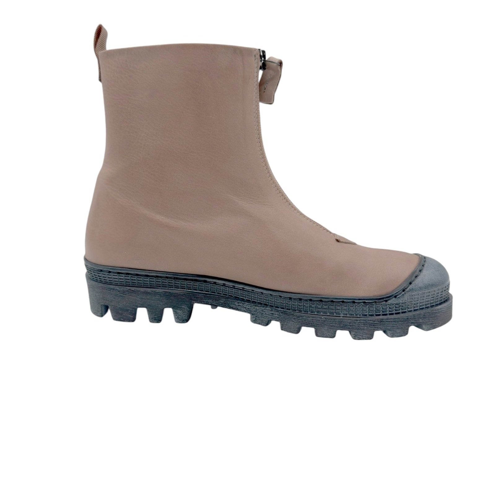 Lofina I6 - 967 Lys Beige Damestøvle med Lynlås over Vrist