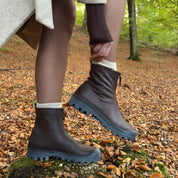 Lofina I6 - 967 Mørkbrun Damestøvle med Lynlås over Vrist