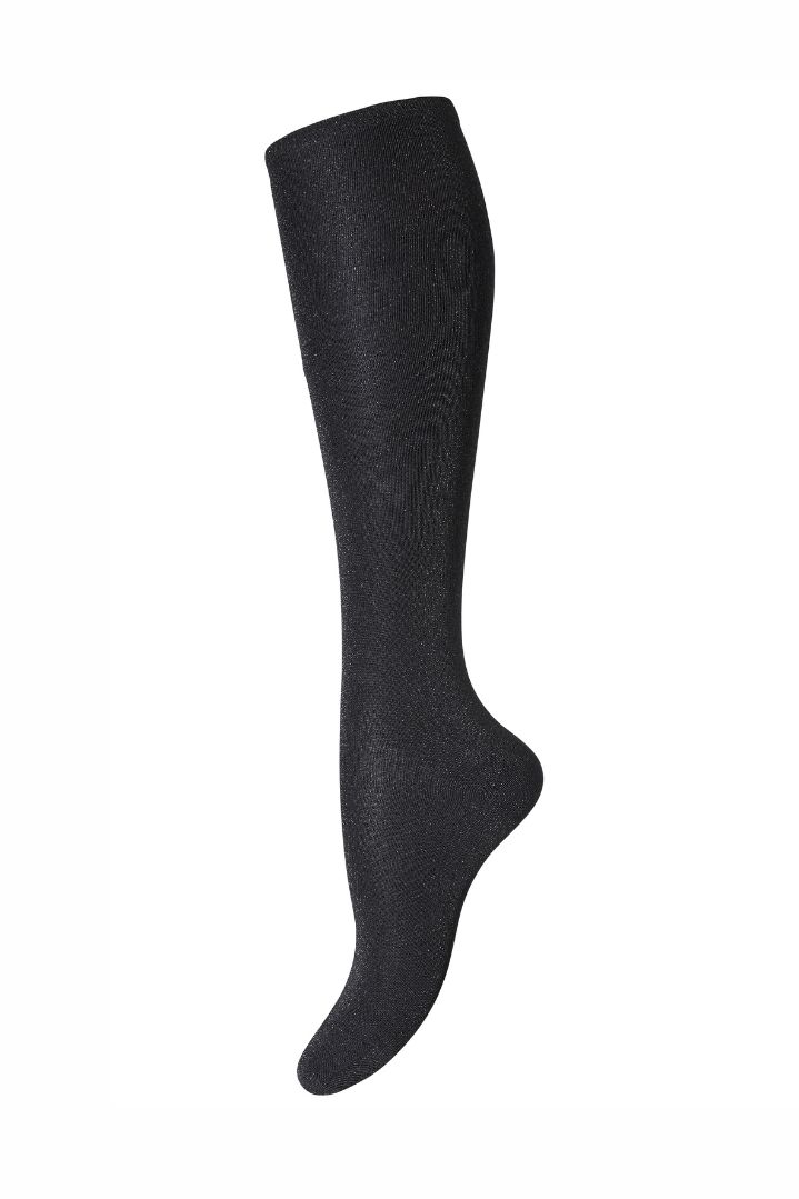 MP Denmark 89508 Sort Glitter lange strømper