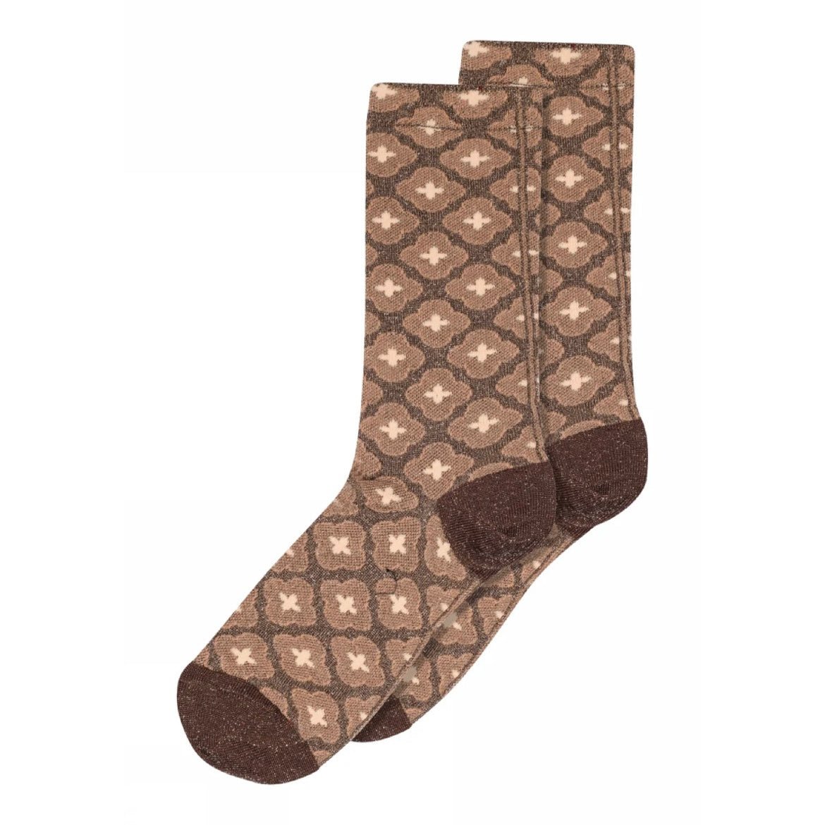 MP Denmark Hella Glitter Socks 77719 Brun