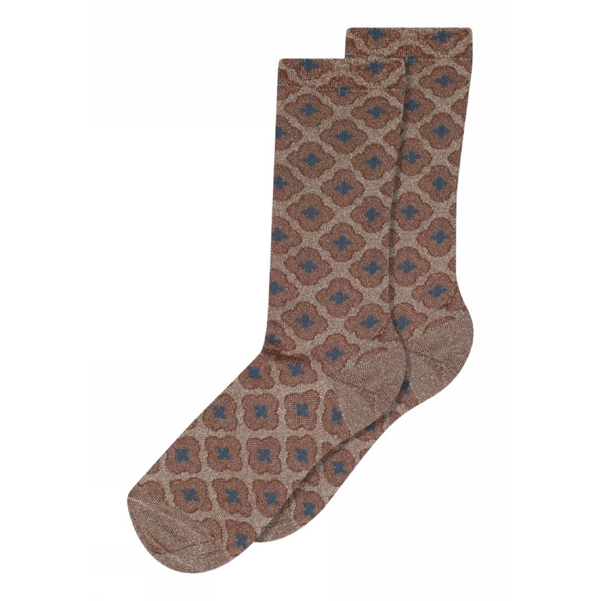 MP Denmark Hella Glitter Socks 77719 Gråbrun