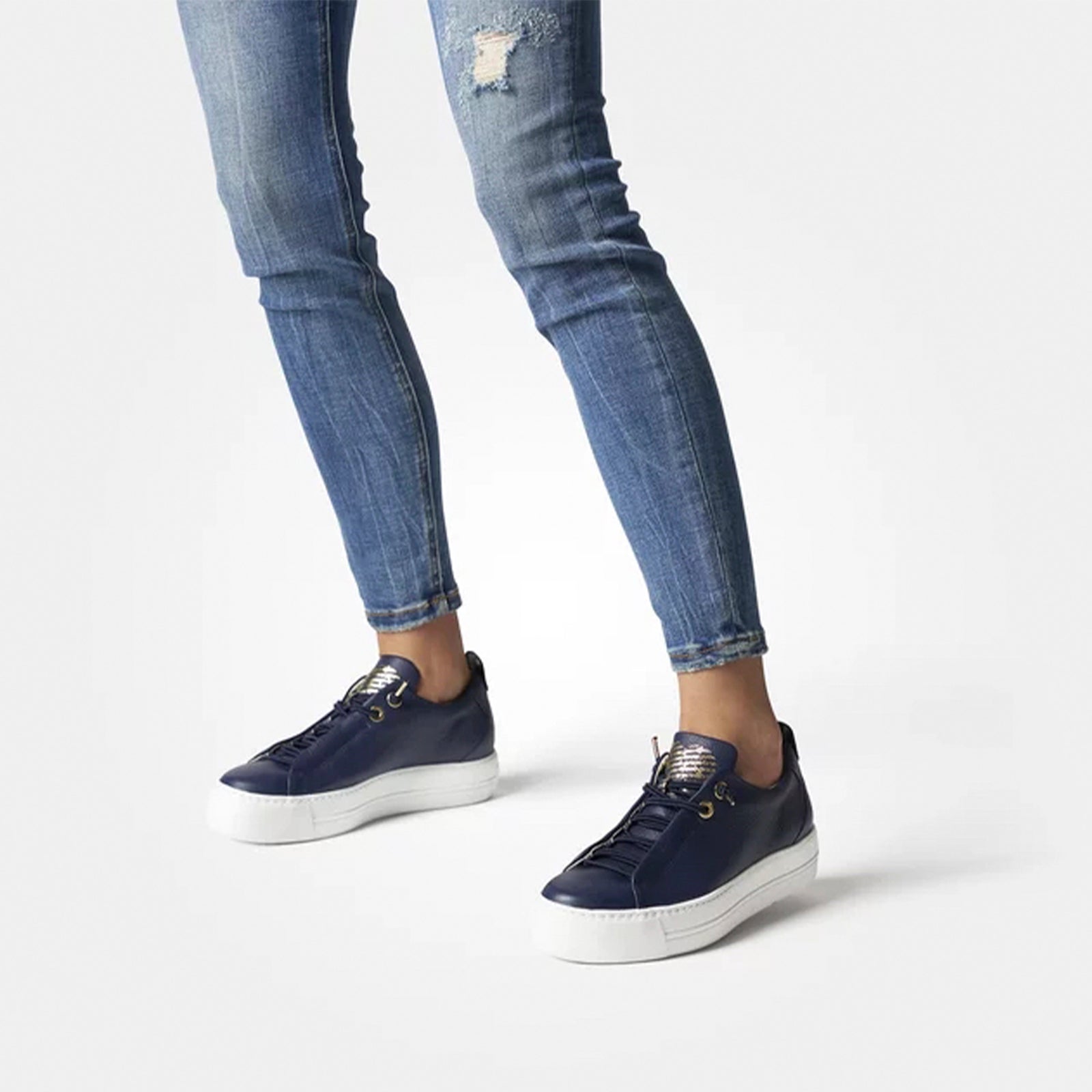 Paul Green 5017 - 010 blå sneaker