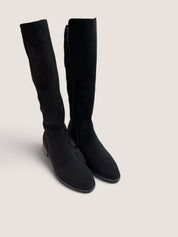 Paul Green 8254-000 sort lang ruskind stretch støvle