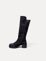 Paul Green 8289-000 sort lang stretch støvle dame