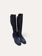 Paul Green 8289-000 sort lang stretch støvle dame