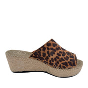 Toni Pons Ivori Håndsyet Espadrille i Leopard på Kilehæl