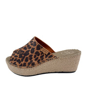 Toni Pons Ivori Håndsyet Espadrille i Leopard på Kilehæl
