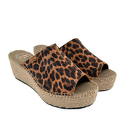 Toni Pons Ivori Håndsyet Espadrille i Leopard på Kilehæl