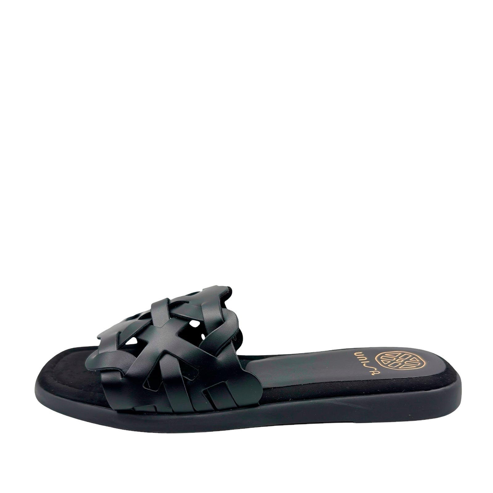 Unisa Clery Sort Slip - in sandal med åben flet på upper