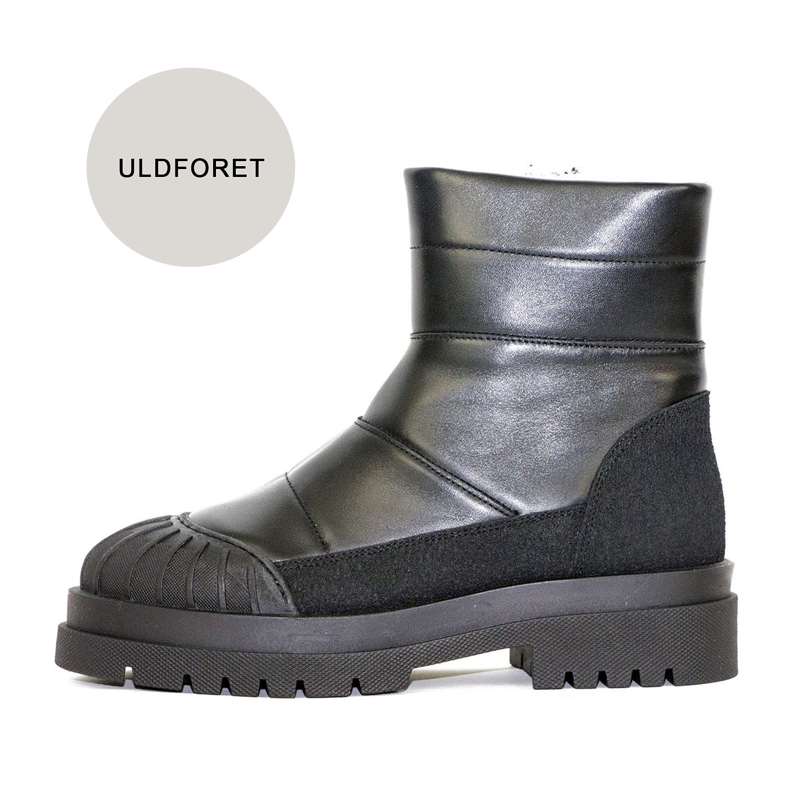 Angulus 7768-101 Støvle med uldfoer sort