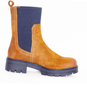 Bella Moda V22654 Ruskind cognac Chelsea boot