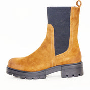 Bella Moda V22654 Ruskind cognac Chelsea boot