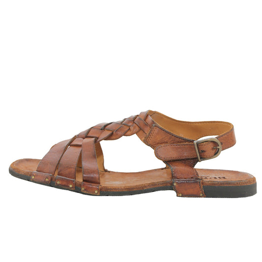 Bubetti 3456 kastanje brun rem sandal med flet