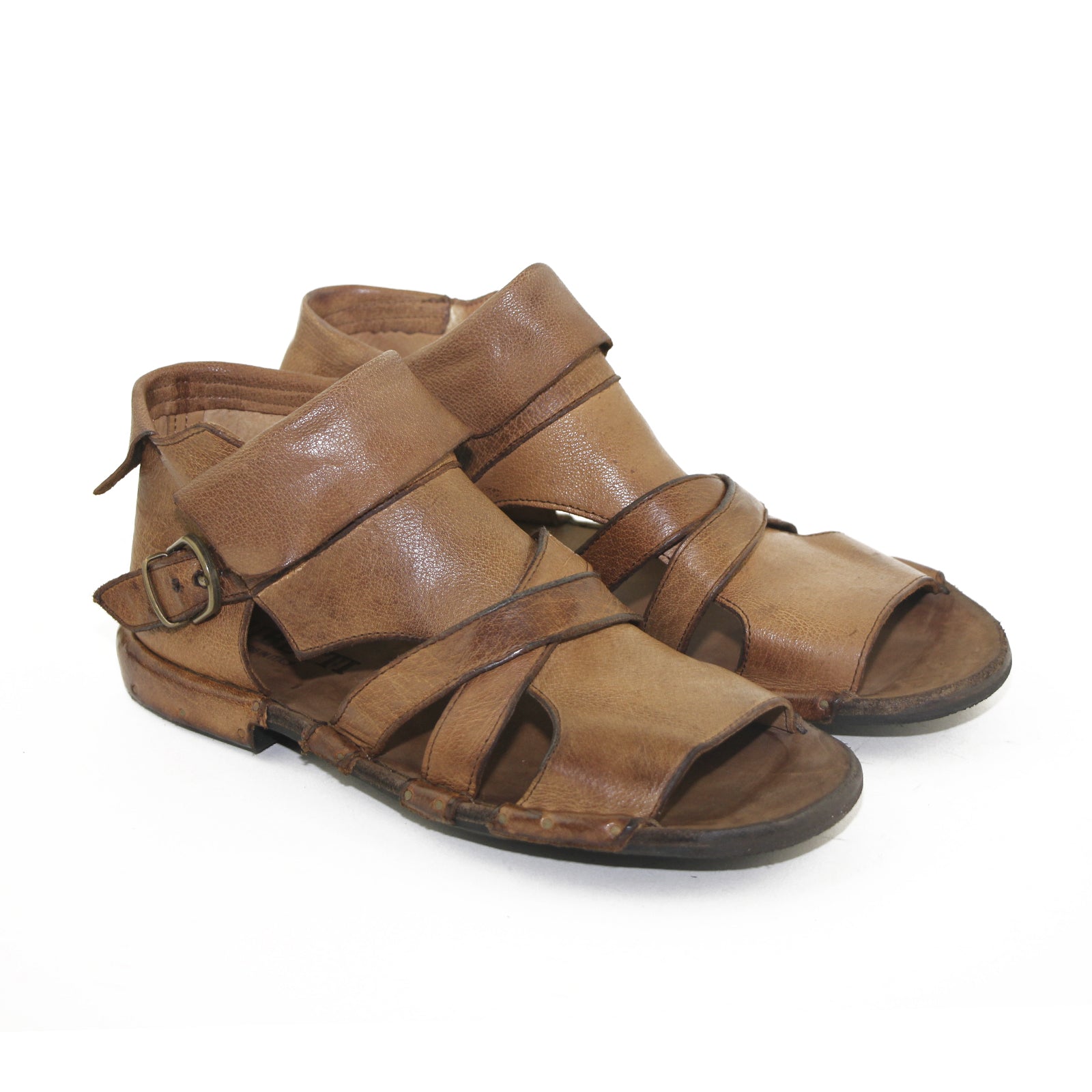 Bubetti 3487 Korkfarvet Gladiator Dame Sandal med Hælkappe