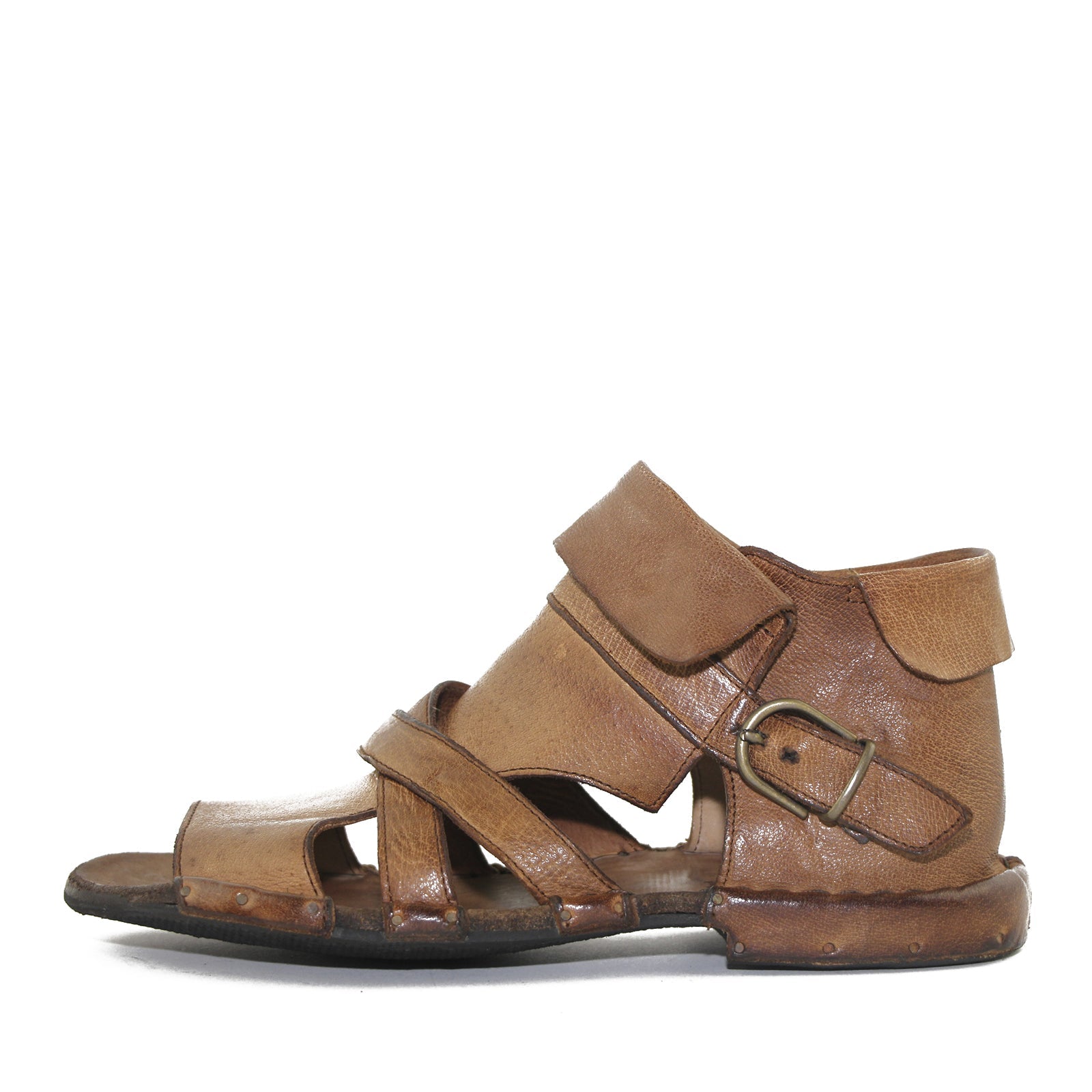 Bubetti 3487 Korkfarvet Gladiator Dame Sandal med Hælkappe