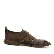 Bubetti 3554 Lux 539 mørk brun damesandal med hælkappe