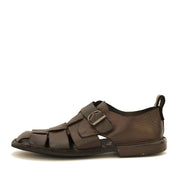 Bubetti 3554 Lux 539 mørk brun damesandal med hælkappe