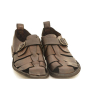 Bubetti 3554 Lux 539 mørk brun damesandal med hælkappe