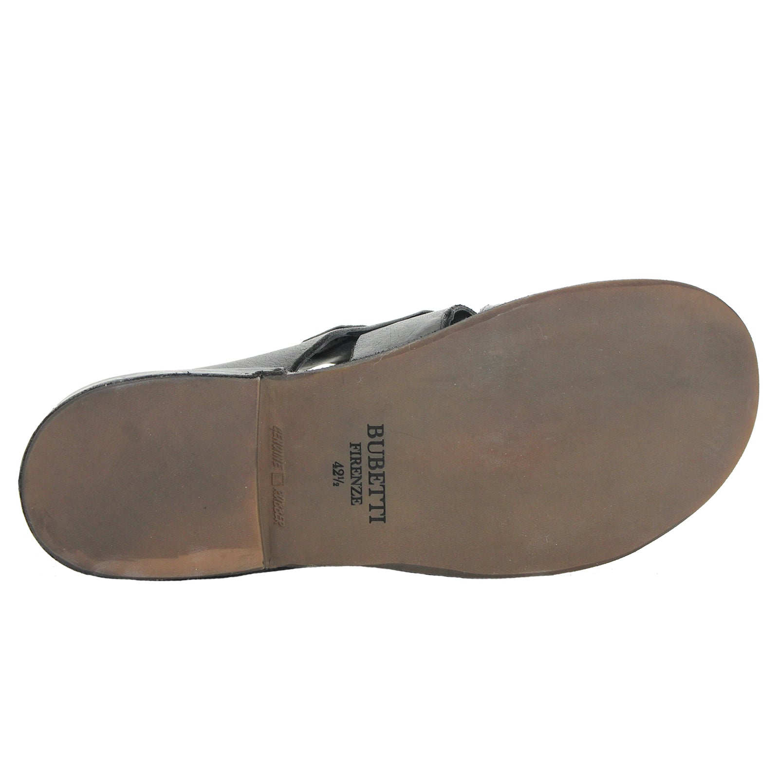 Bubetti 8674 Lux.Nero Sort Lukket Herresandal i Skind