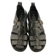 Bubetti 8674 Lux.Nero Sort Lukket Herresandal i Skind