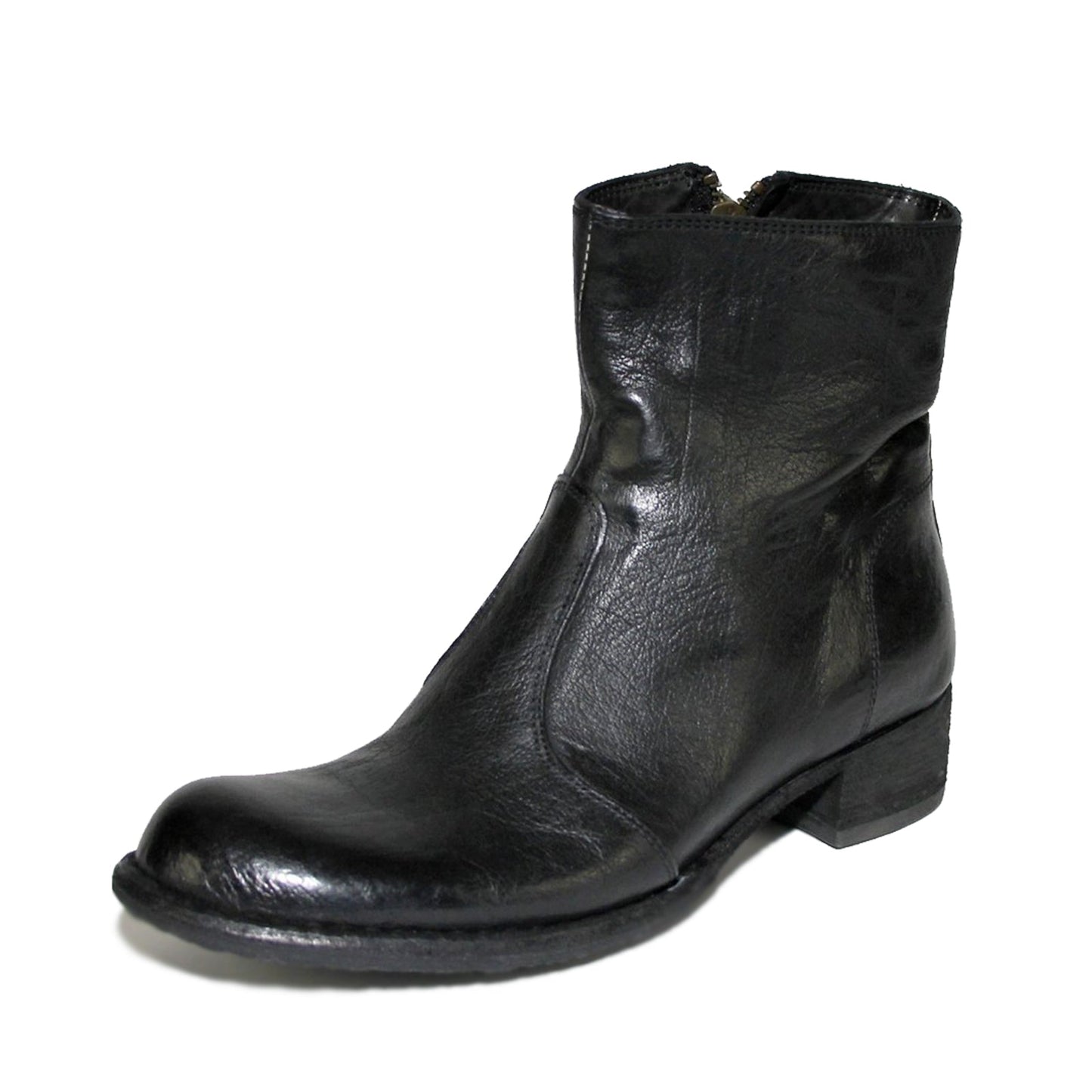 Bubetti 9645 Lux.Nero sort støvle med indvendig lynlås